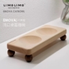limolimo一木挖實木陶瓷貓食碗